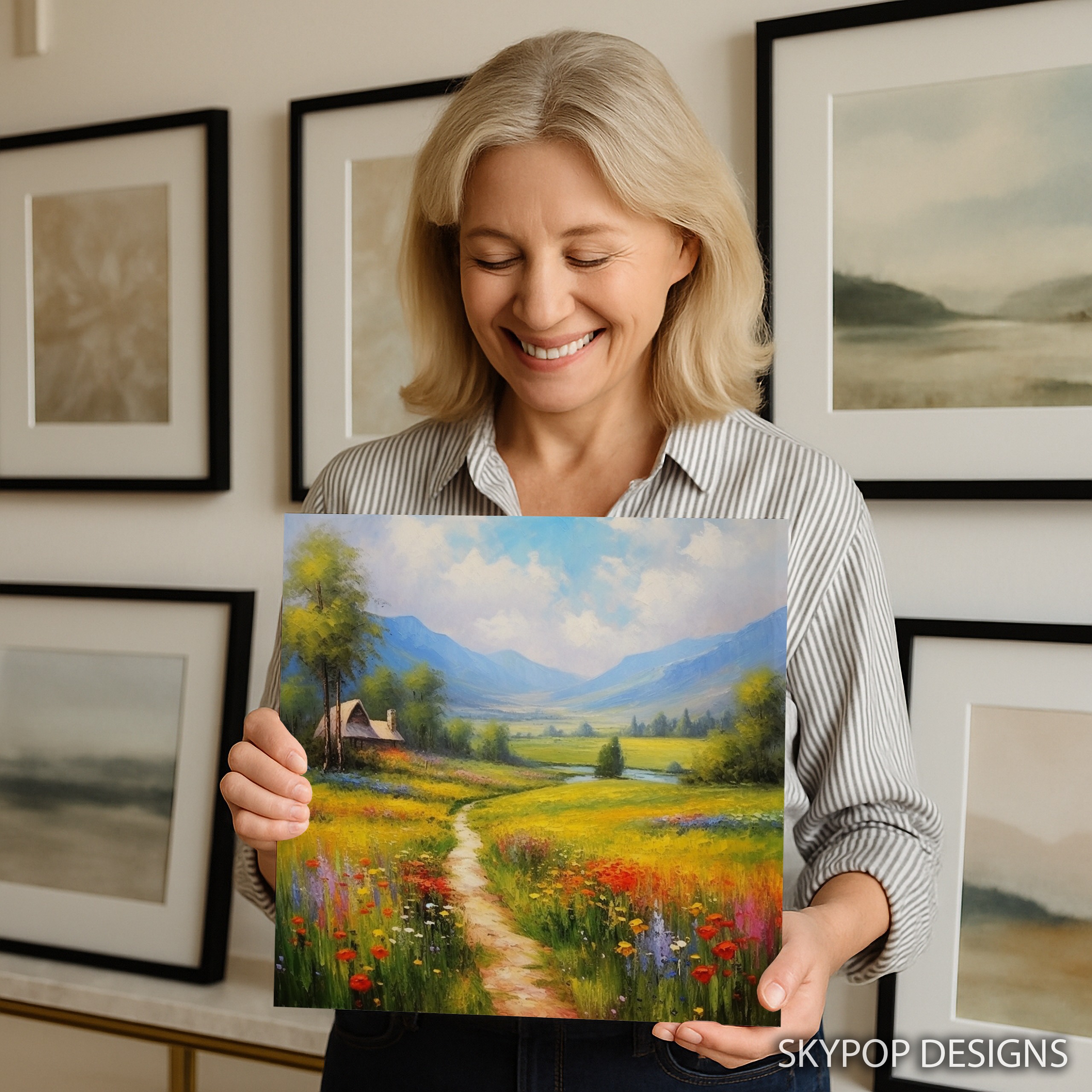 9.jpg Mountain Valley Flower Path Art
