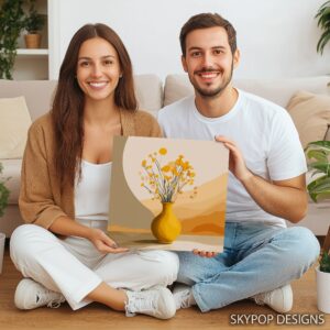 Golden Wildflower Art