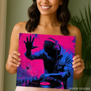 DJ Silhouette Neon Art