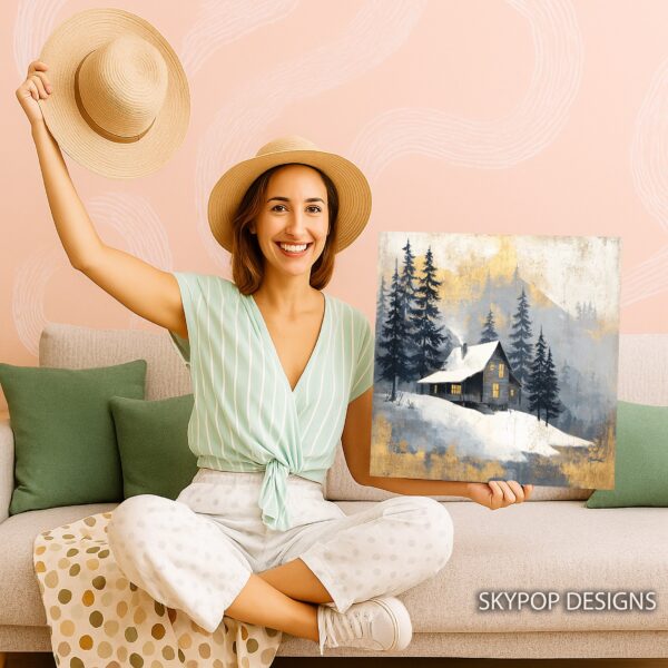 Winter Cabin Retreat Art