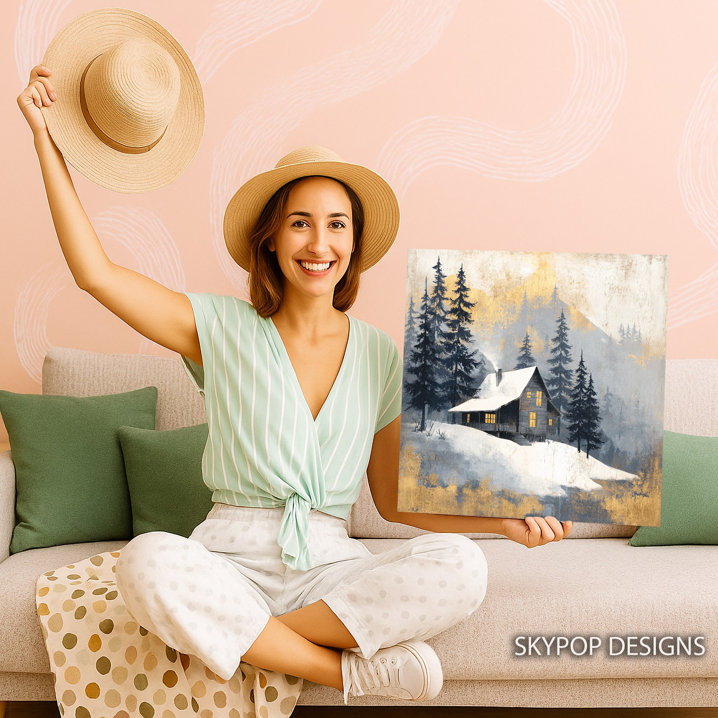 9.jpg Winter Cabin Retreat Art