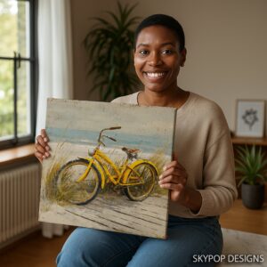 Yellow Beach Bicycle Art