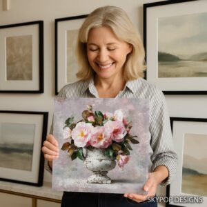 Pink Camellia Bouquet Art