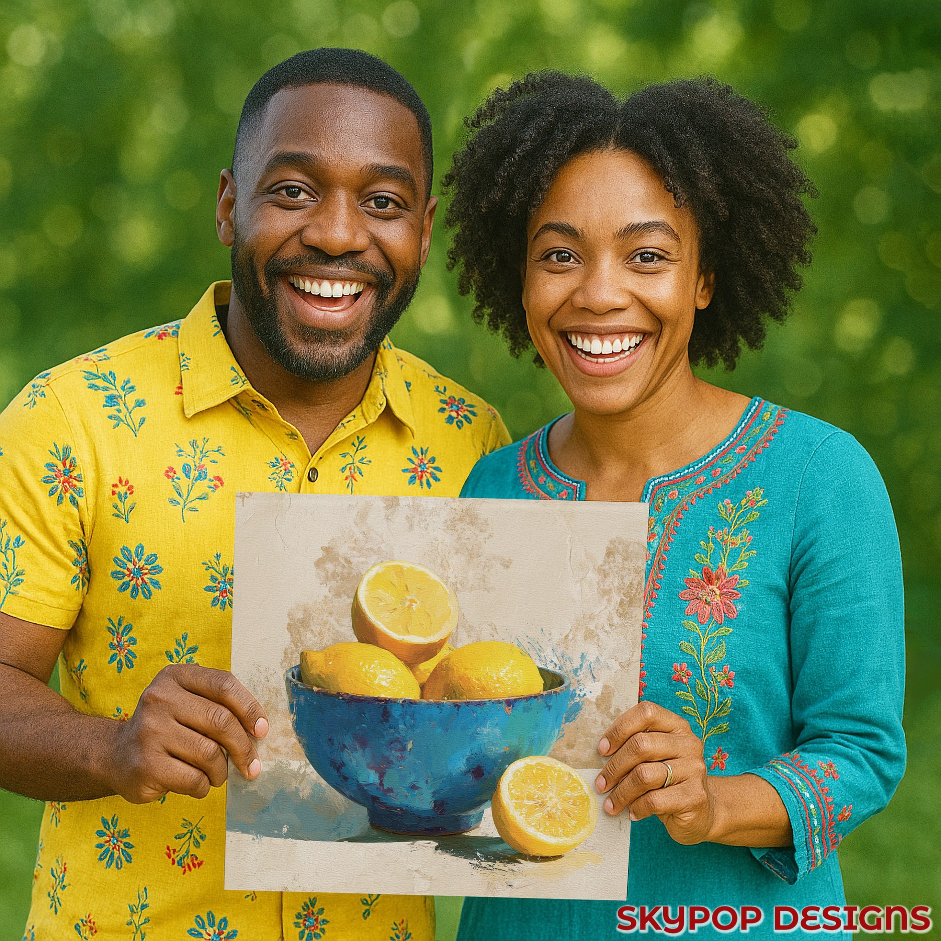 9.jpg Lemon Blue Bowl Art