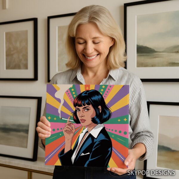 Retro Smoking Lady Art