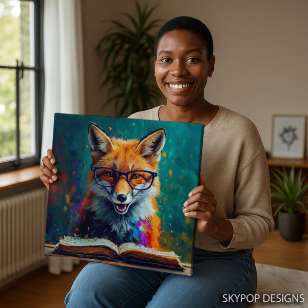 Fox Reading Art