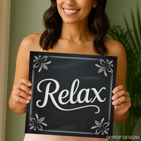 Chalkboard Relax Art