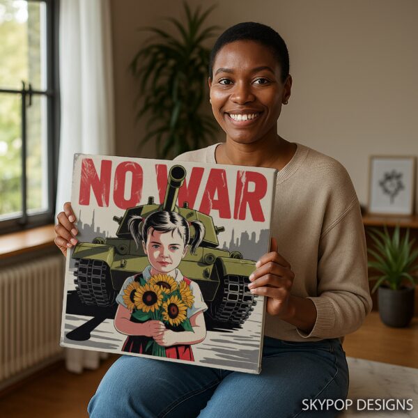 No War Sunflower Art