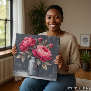 Peony Bouquet Art