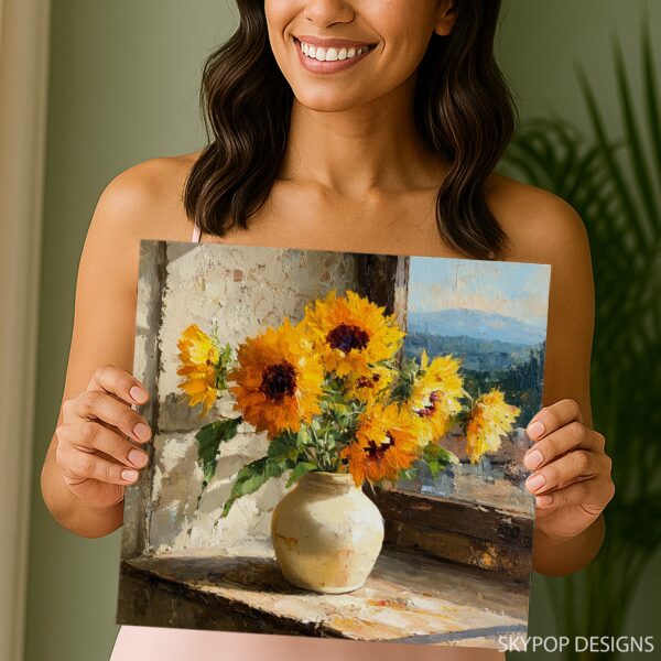 Sunflower Vase Art