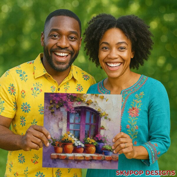 Vibrant Window Garden Art