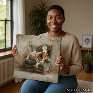 Cow Armchair Art
