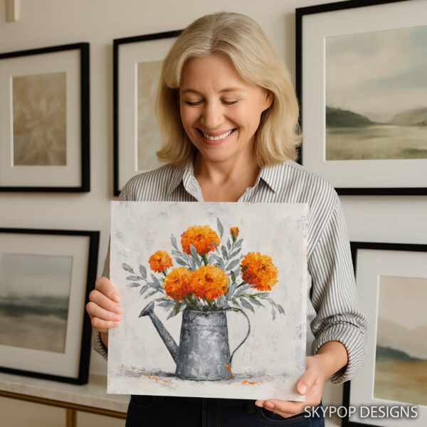Marigold Watering Can Art