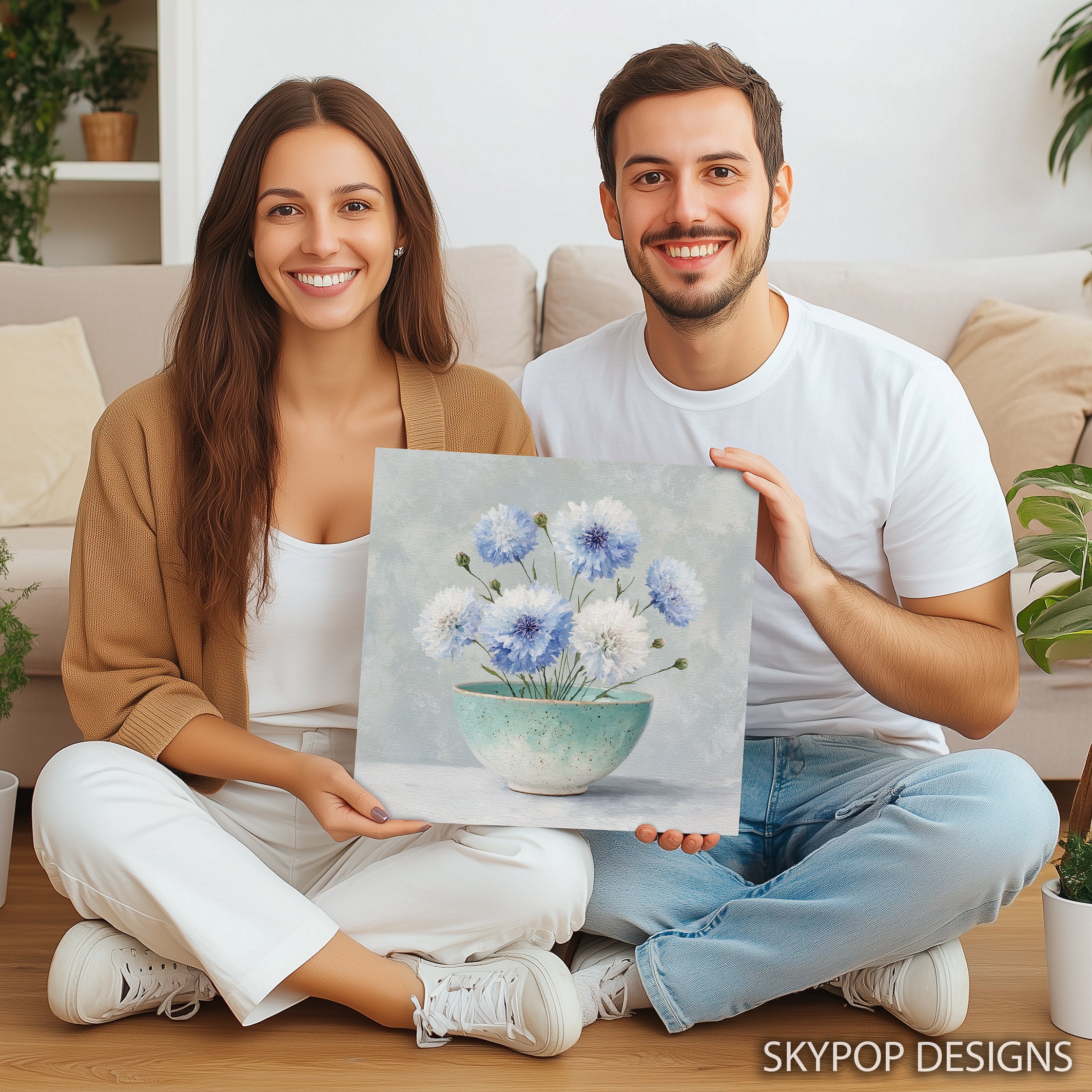 9.jpg Blue Cornflower Art