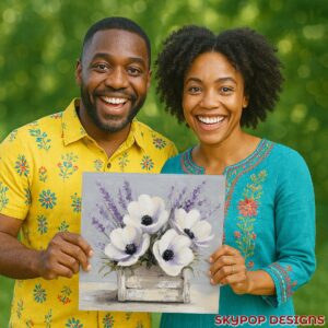 Lavender Poppy Art