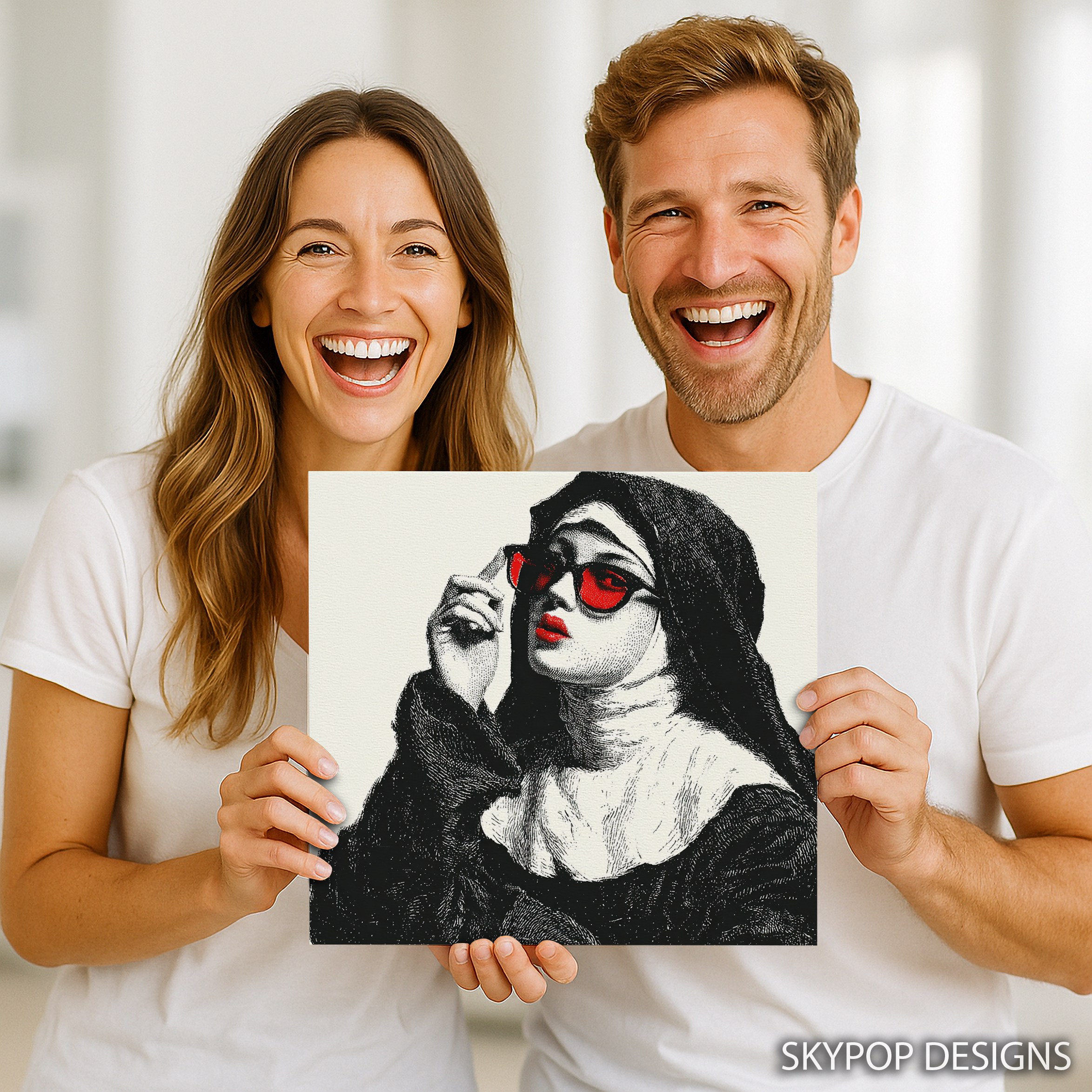 9.jpg Nun with Red Sunglasses Art