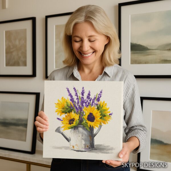 Sunflower Lavender Art