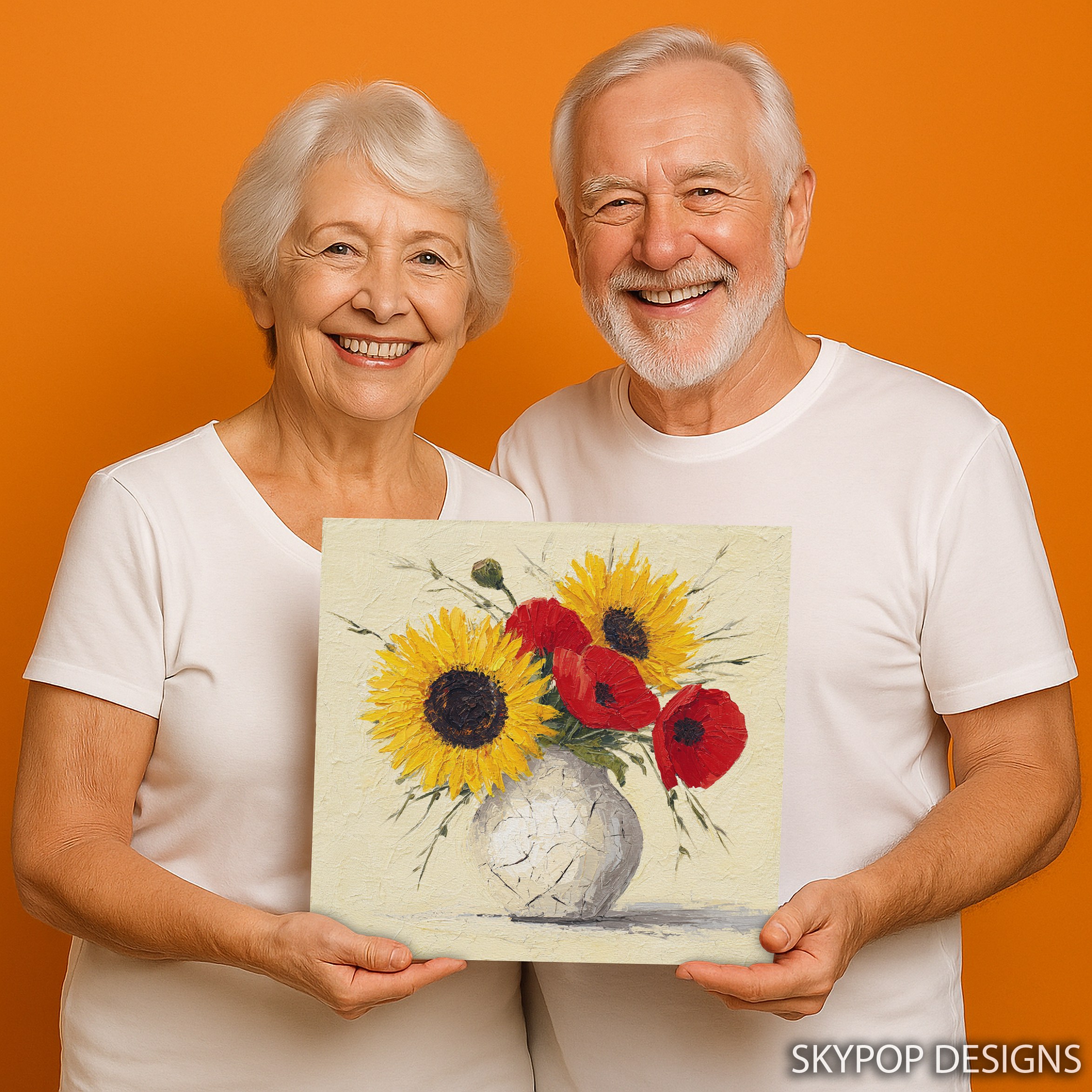 9.jpg Sunflower and Poppy Bouquet Art