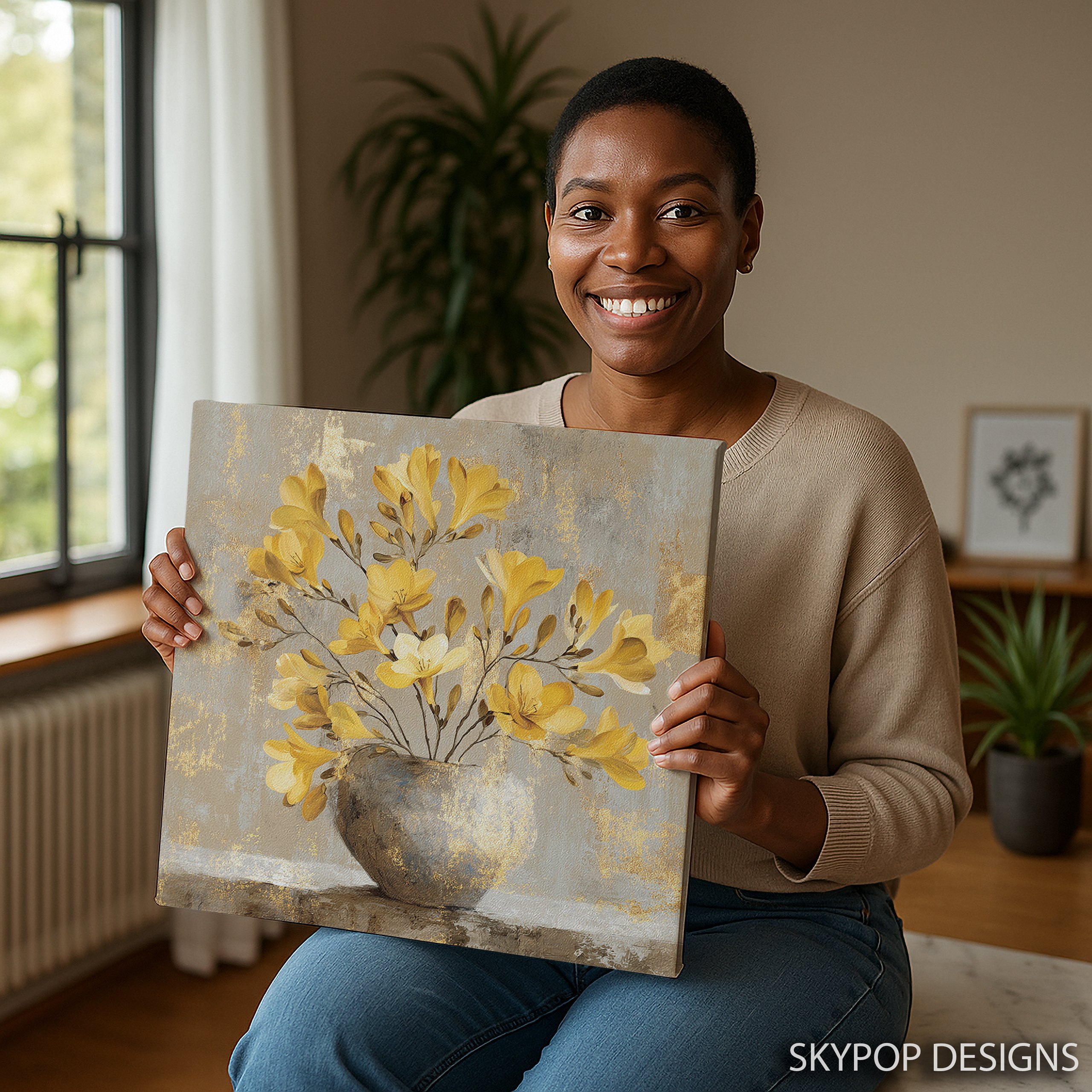 9.jpg Golden Freesia Bouquet Art