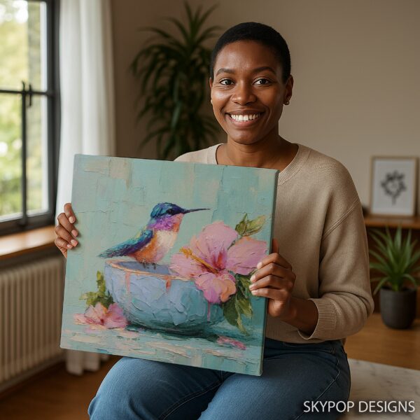 Hummingbird Hibiscus Art