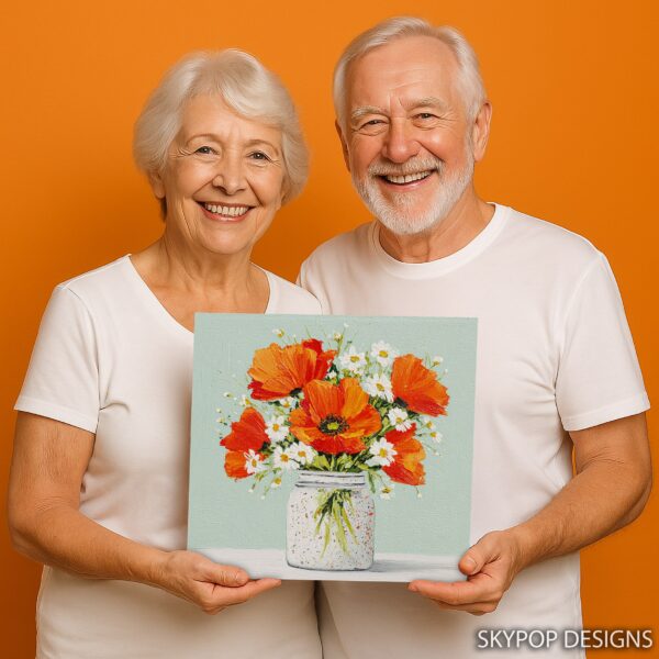 Vibrant Poppy Bouquet Art
