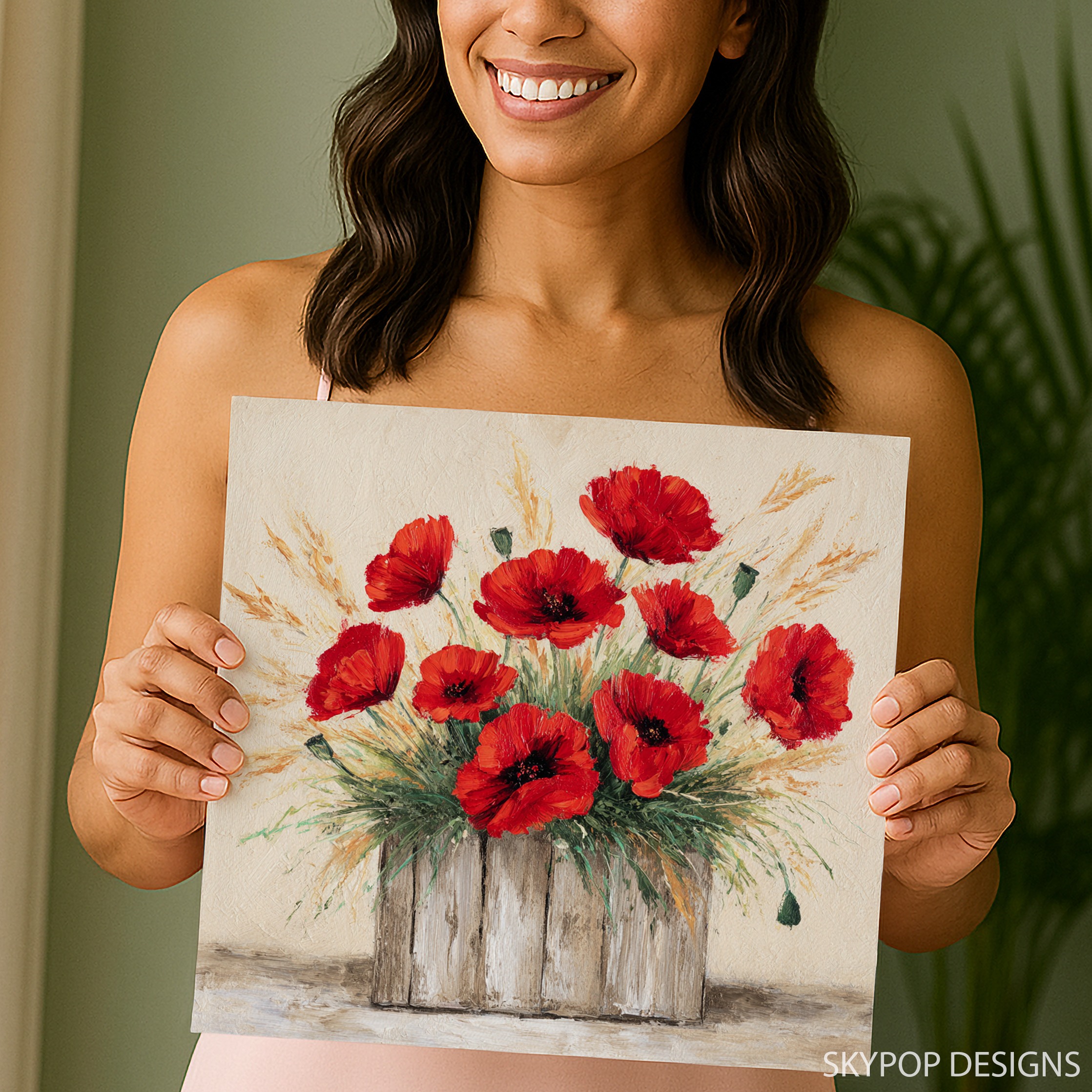 9.jpg Red Poppy Bouquet Art