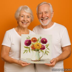 Zinnia Bouquet Art