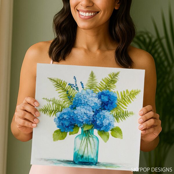 Blue Hydrangea Art