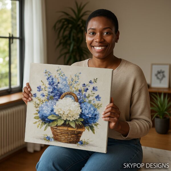 Blue Hydrangea Art