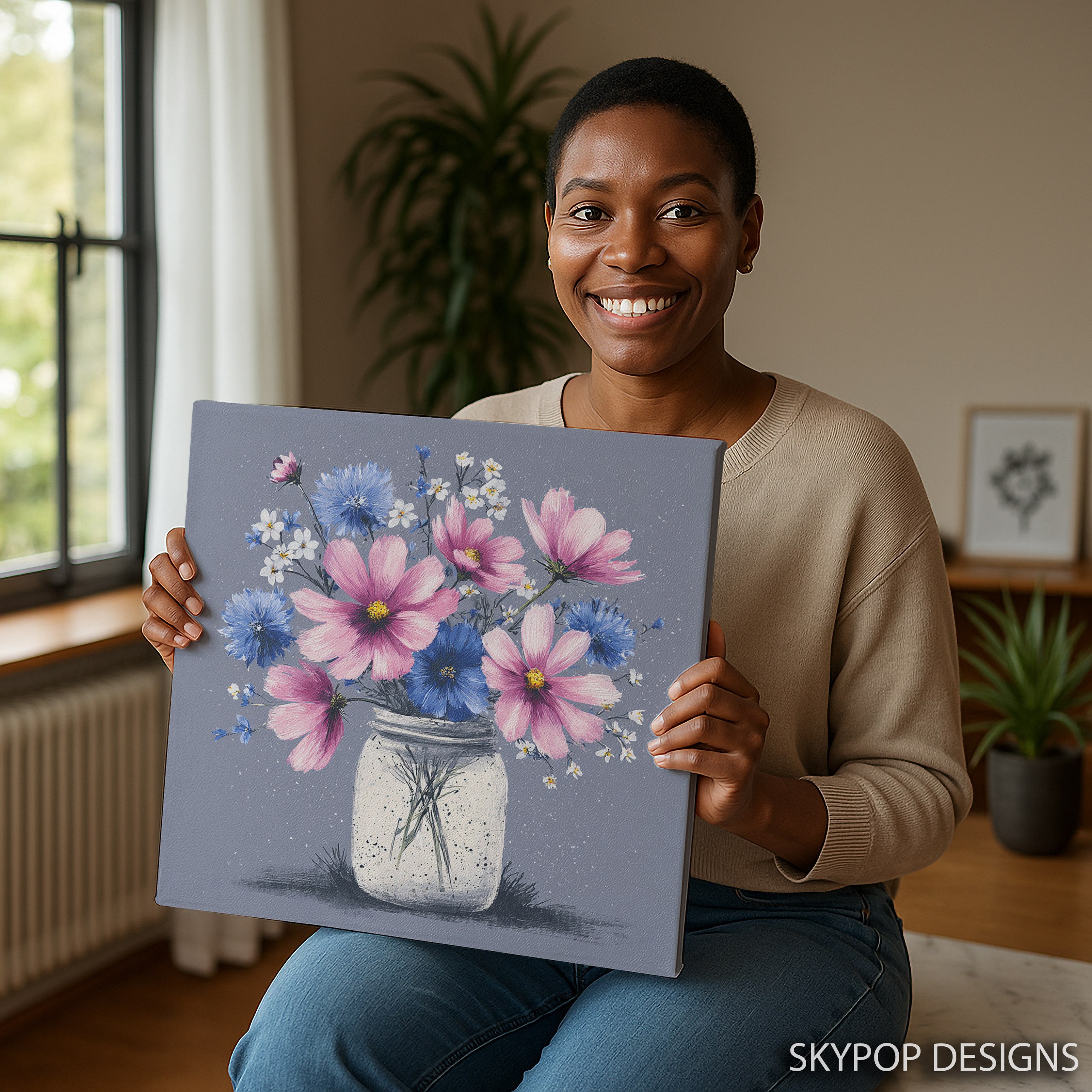 9.jpg Mason Jar Flower Bouquet Art