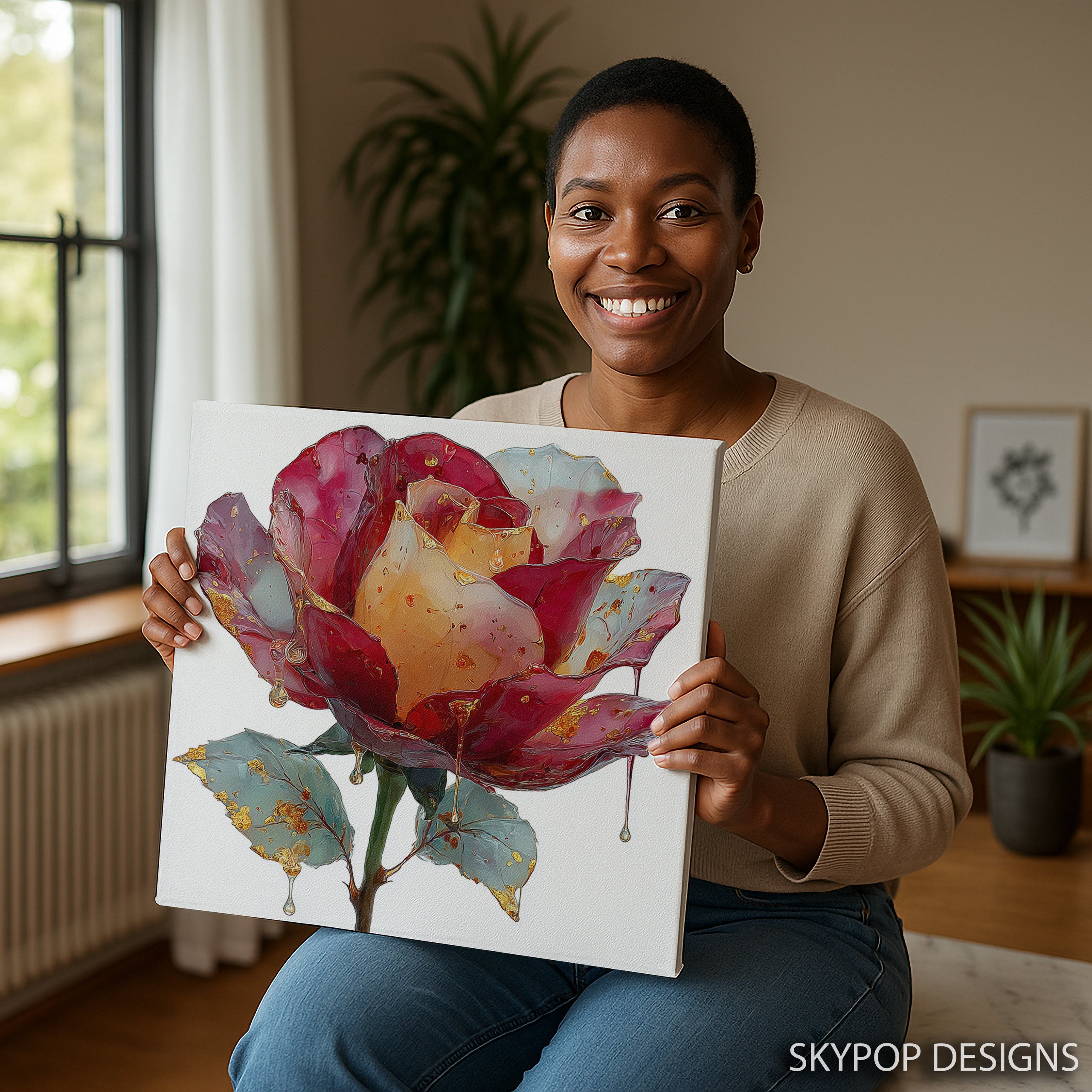 9.jpg Vibrant Rose Bloom Art