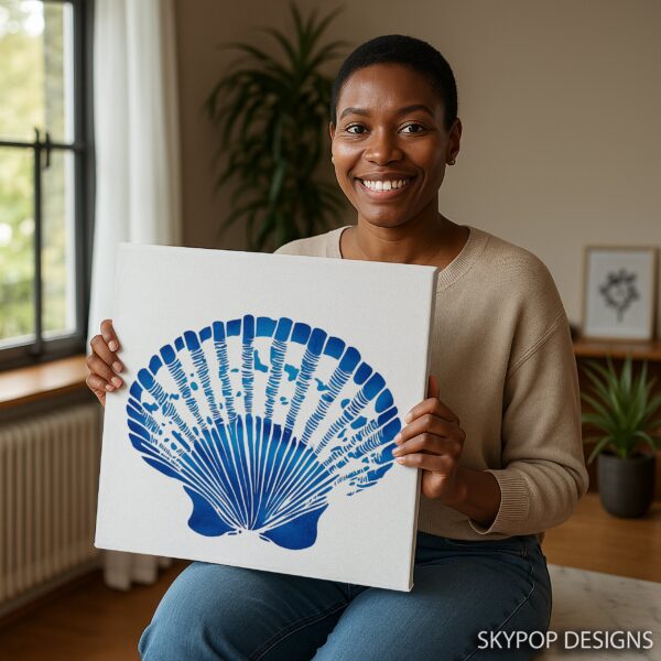 Blue Seashell Art