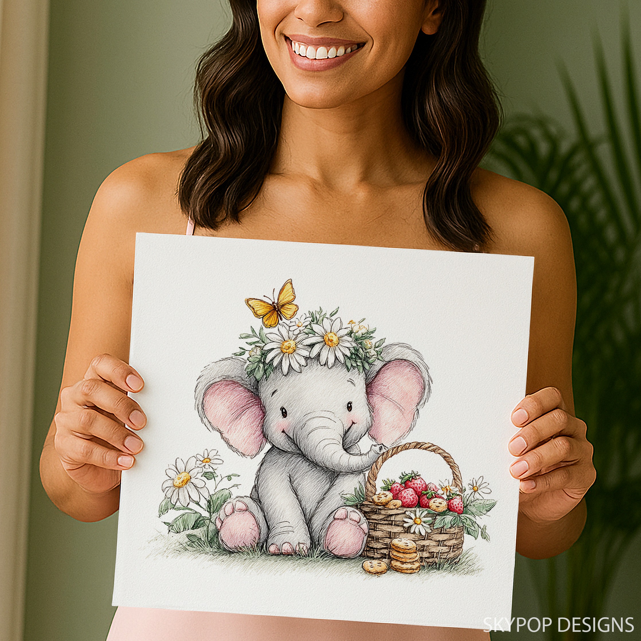 9.jpg Baby Elephant Art