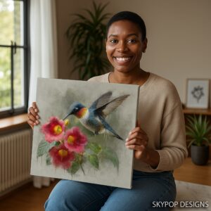 Hummingbird Flower Art