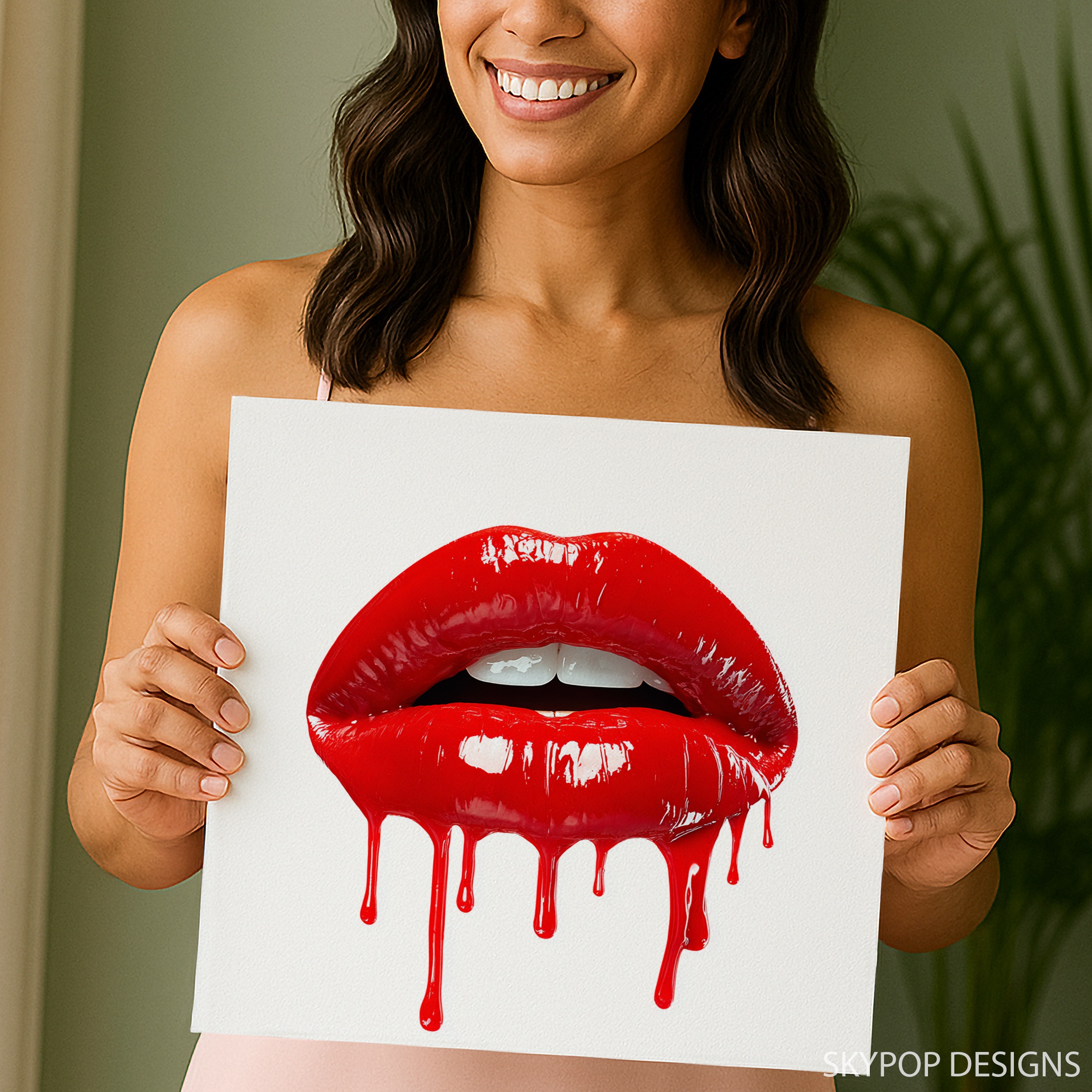 9.jpg Glossy Red Lips Art