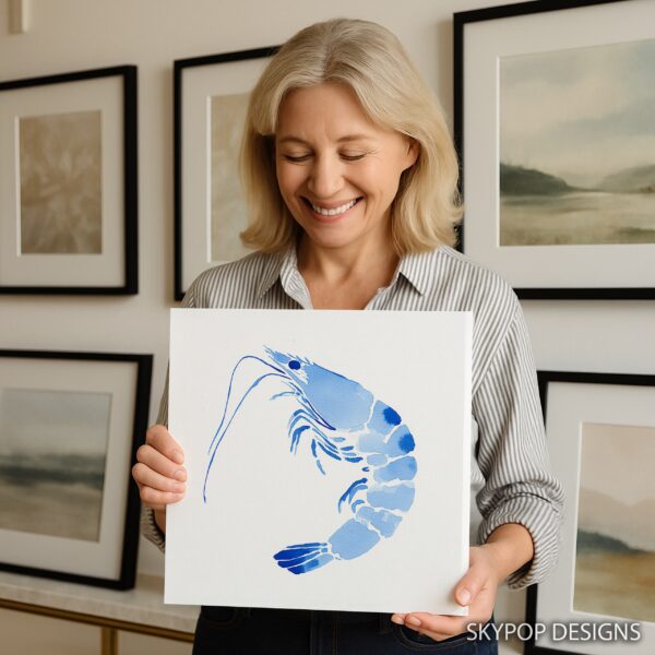 Blue Shrimp Art