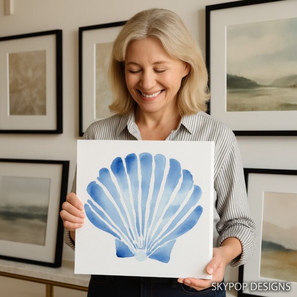 Blue Seashell Art