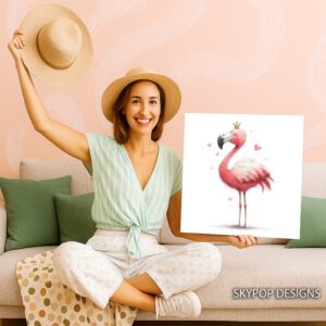 Flamingo Crown Art