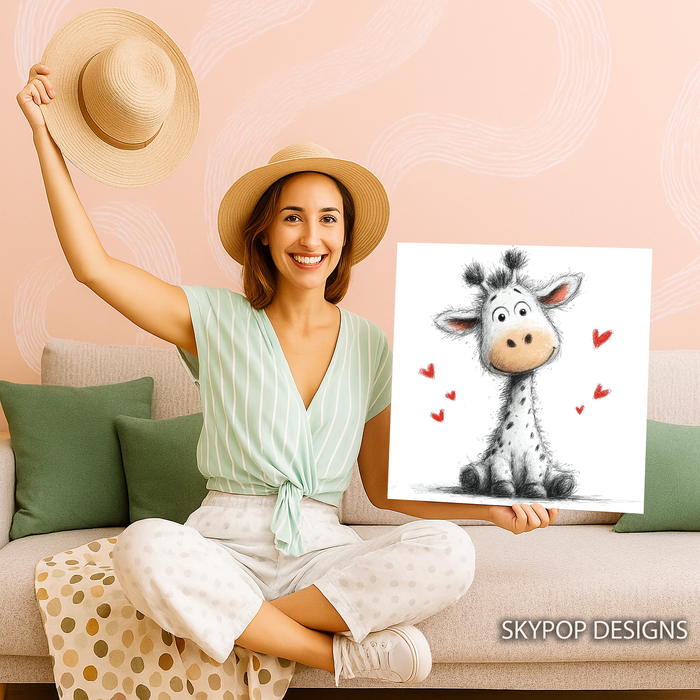 9.jpg Giraffe Love Art