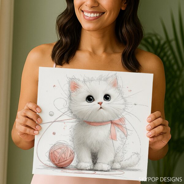 White Kitten Art