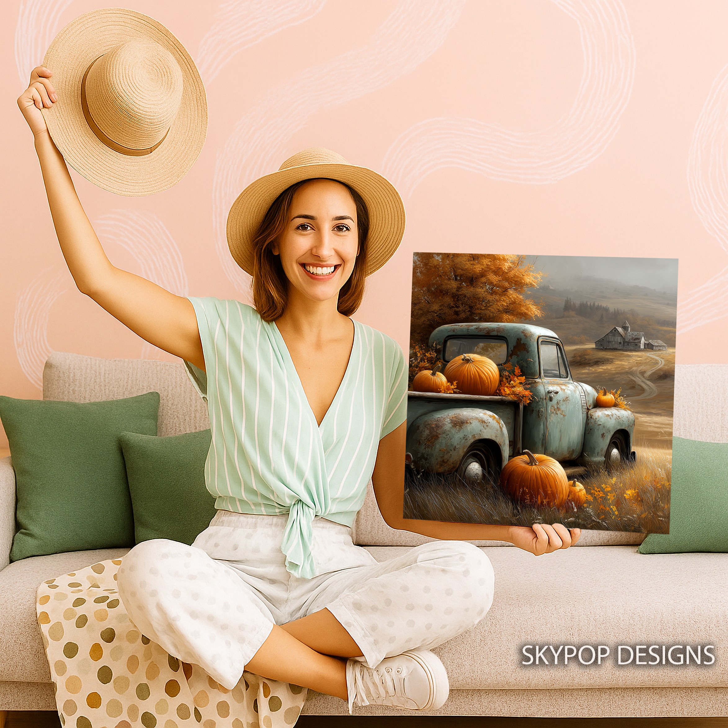9.jpg Autumn Pumpkin Truck Art