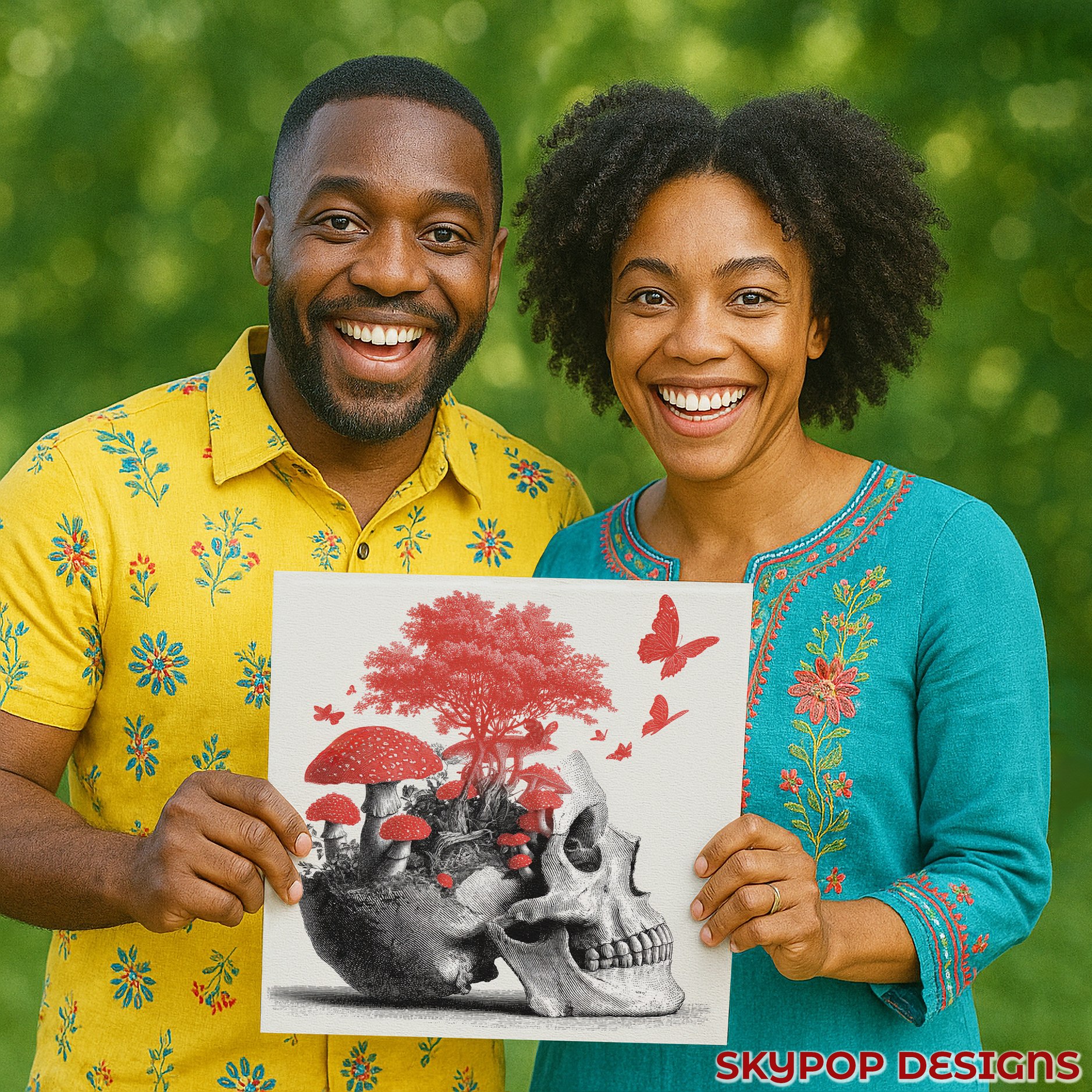 9.jpg Red Tree Skull Art
