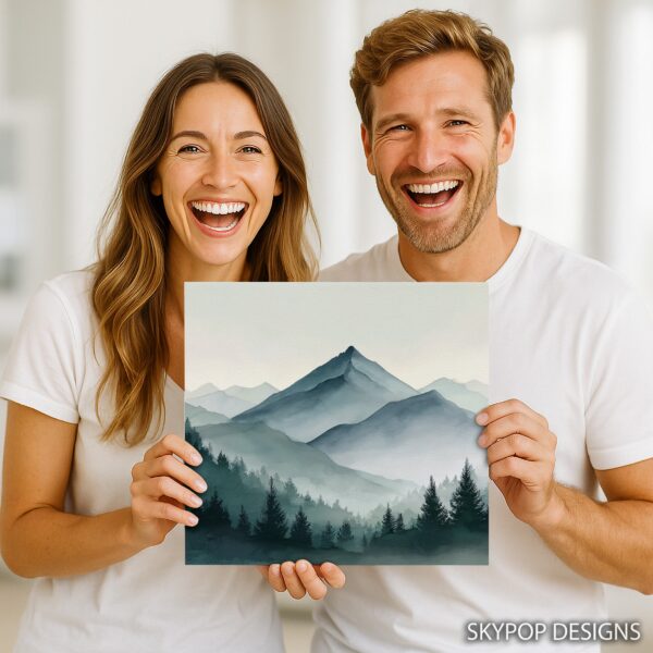 Misty Mountain Forest Art