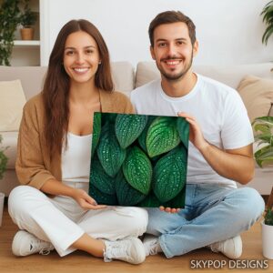 Dewy Leaf Close-up Art