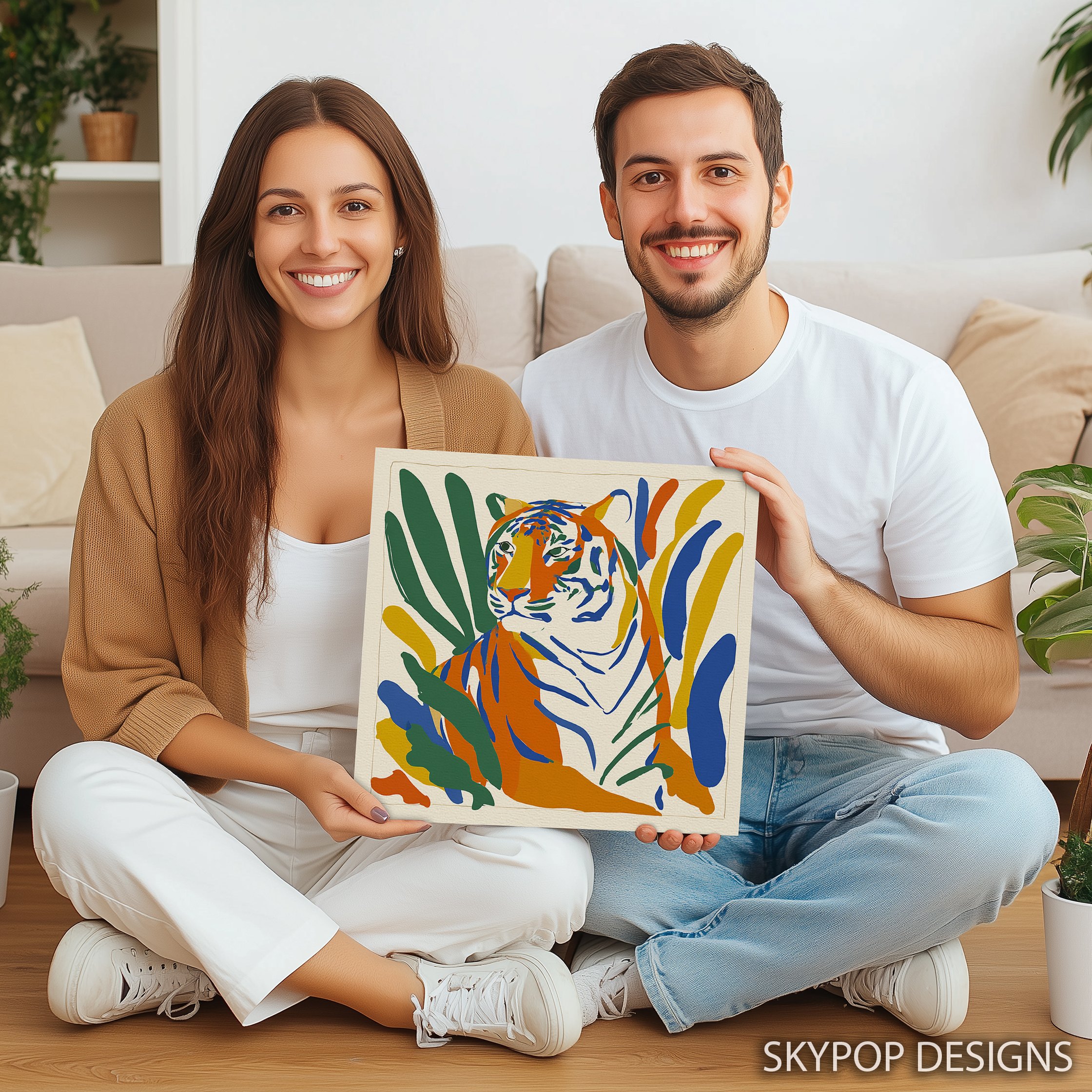 9.jpg Colorful Tiger Art