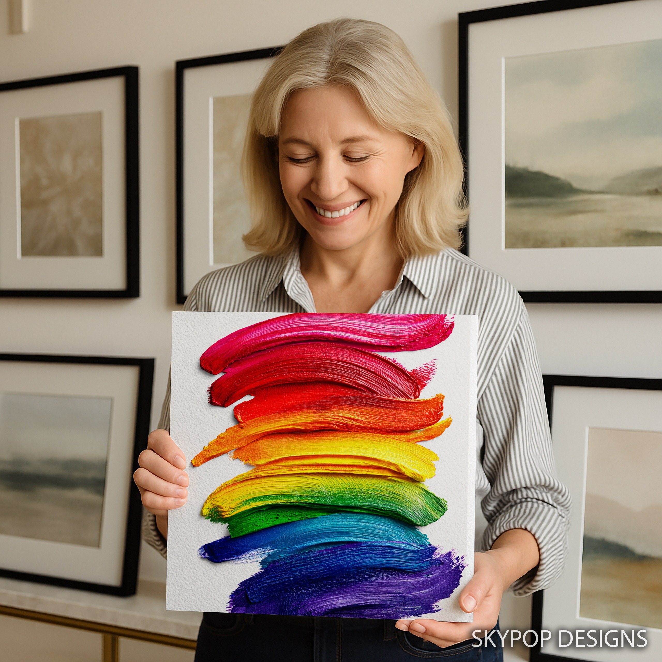 9.jpg Rainbow Brushstrokes Art