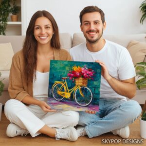 Bicycle Flower Basket Art