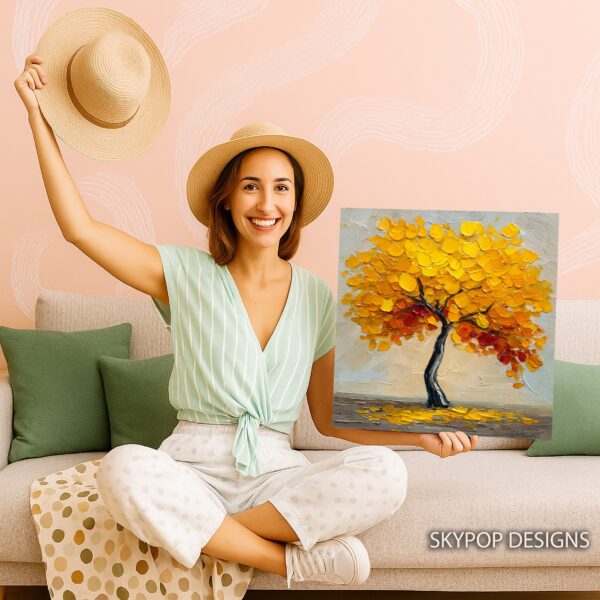 Golden Autumn Tree Art