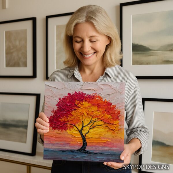 Autumn Tree Sunset Art