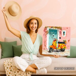 Vintage Vespa Scooter Art